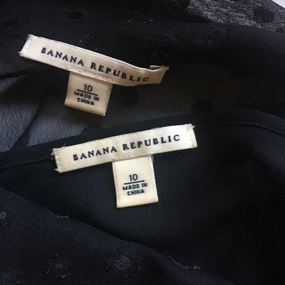 Banana Republic Sleeveless Black Polka Dot Top 10 - Picture 8 of 11